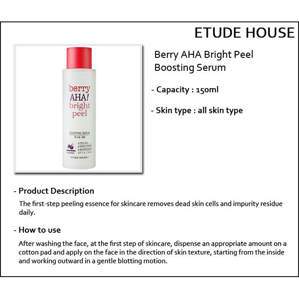 Etude House Berry AHA Bright Peel Boosting Serum