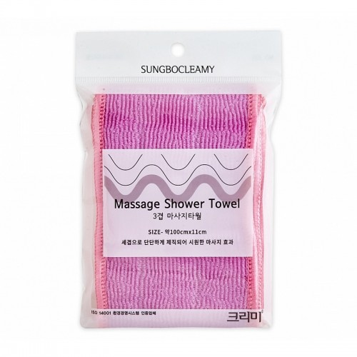Мочалка для душа Massage Shower Towel Sungbo Cleamy Clean &amp; Beauty Massage Shower Towel 11х100
