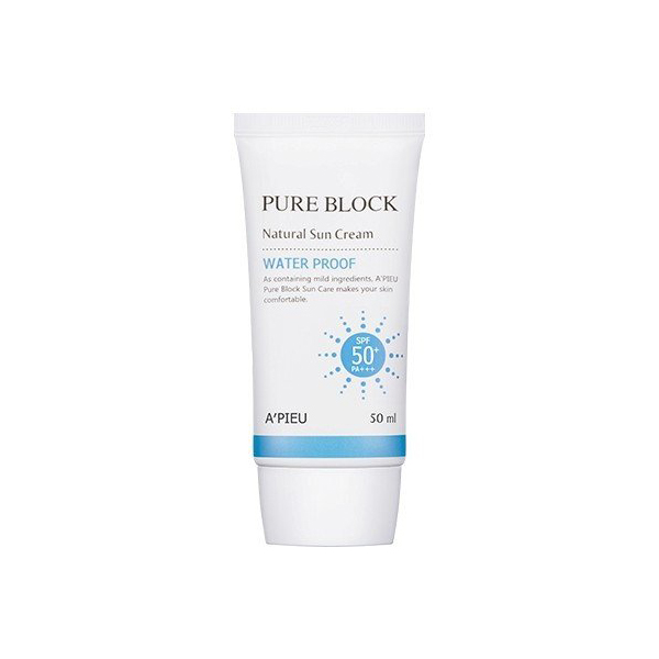 Солнцезащитный крем водостойкий SPF 50+/PA+++ A'Pieu Pure Block Natural Waterproof Sun Cream SPF50+/PA+++