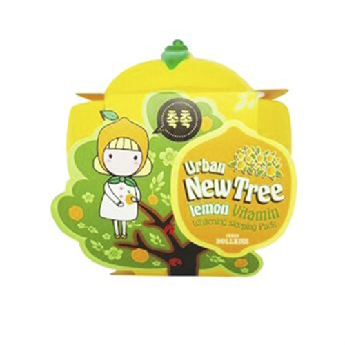 Осветляющая ночная маска с экстрактом лимона, 100мл Baviphat Urban Dollkiss New Tree Lemon Vitamin Whitening Sleeping Pack