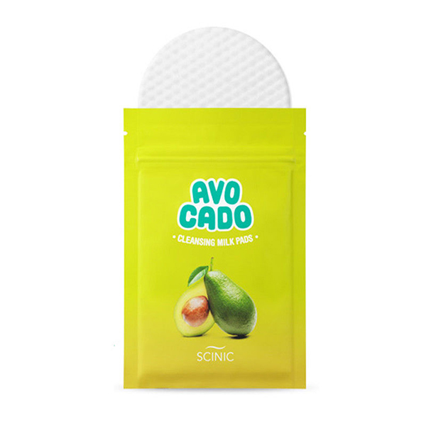 Очищающие спонжи для снятия макияжа Scinic Avocado Cleansing Milk Pads
