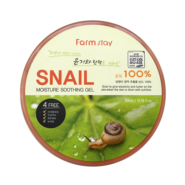 Купить Гель для лица и тела с муцином улитки FarmStay Moisture Soothing Gel Snail, Южная Корея