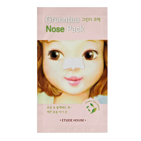 Патчи для носа от черных точек с зеленым чаем Etude House Green Tea Nose Pack