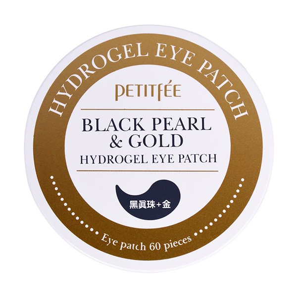 Патчи с черным жемчугом и золотом Petitfee Black Pearl & Gold Hydrogel Eye Patch