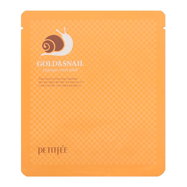 Гидрогелевая маска с золотом и муцином улитки  Petitfee Gold & Snail Hydrogel Mask Pack