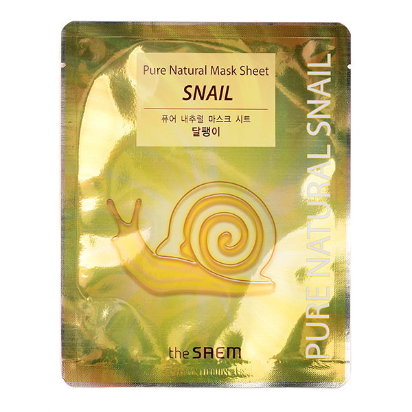 Маска тканевая с муцином улитки The Saem Pure Natural Mask Sheet Snail