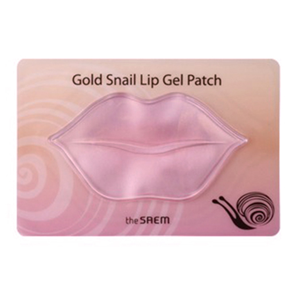 Патчи с экстрактом муцина улитки для губ The Saem Snail Gold Snail Lip Gel Patch