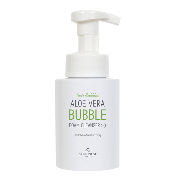 Воздушная пенка для умывания с алоэ The Skin House Aloe Vera Bubble Foam Cleanser