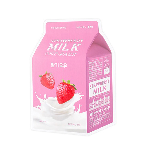 Молочная тканевая маска с клубникой&nbsp; A'PIEU Strawberry Milk One Pack