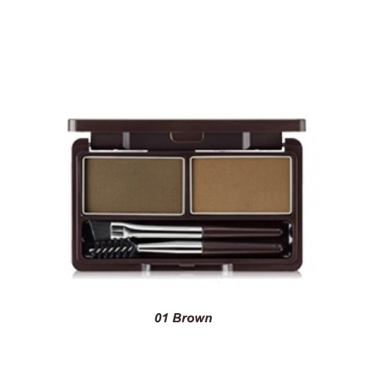Пудра для бровей The Saem Eco Soul Eyebrow Kit №01 Brown