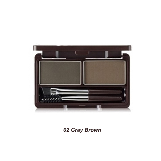 Пудра для бровей The Saem Eco Soul Eyebrow Kit №02 Gray Brown 64117491 - фото 1