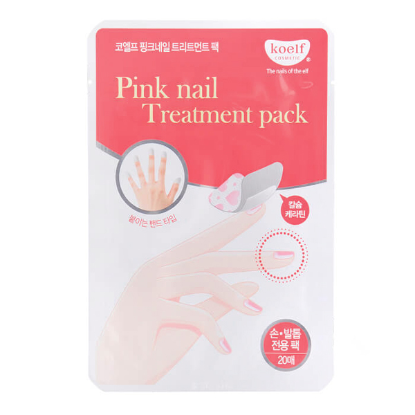 Лечебная маска для ногтей, 2 листa *10шт Koelf Pink Nail Treatment Pack