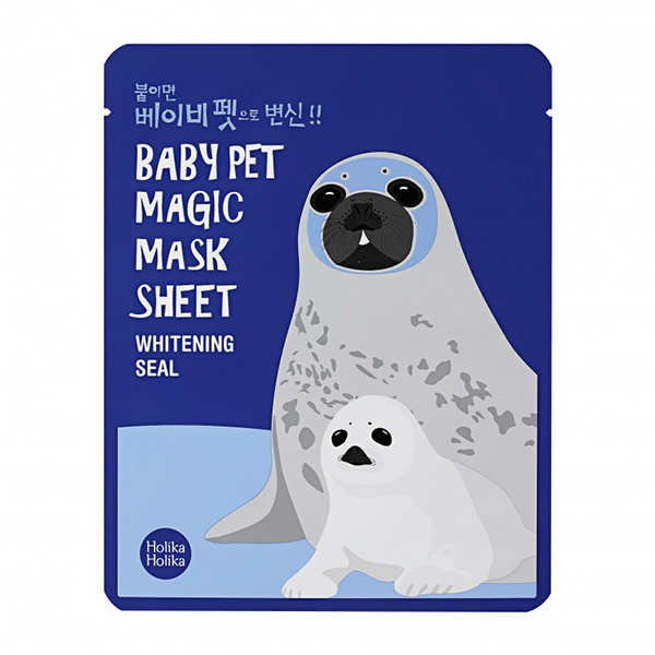 Тканевая маска для тусклой кожи&nbsp; Holika Holika Baby Pet Magic Mask Sheet Whitening Seal