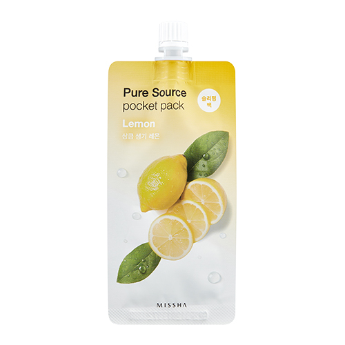 Маска для лица с лимоном Missha Pure Source Pocket Pack Lemon
