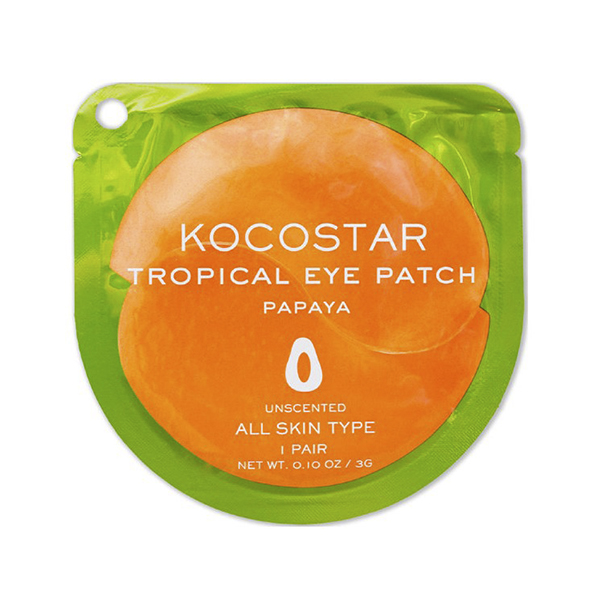 Гидрогелевые патчи для глаз "Тропические фрукты" Kocostar Tropical Eye Patch Papaya Single