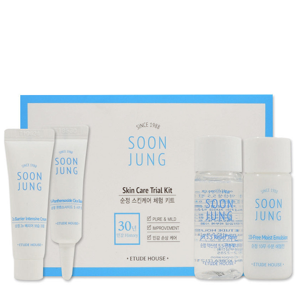 Ухаживающий мини-набор Etude House Soonjung Skin Care Kit (4Pcs)