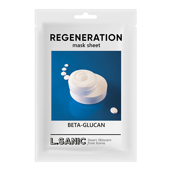 L.Sanic Beta-Glucan Regeneration Mask Sheet 26958276 - фото 1