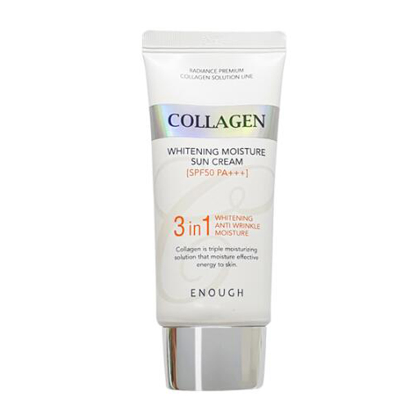 Солнцезащитный крем с коллагеном SPF50 PA+++ Enough Collagen 3in1 Whitening Moisture Sun Сream SPF50 PA+++
