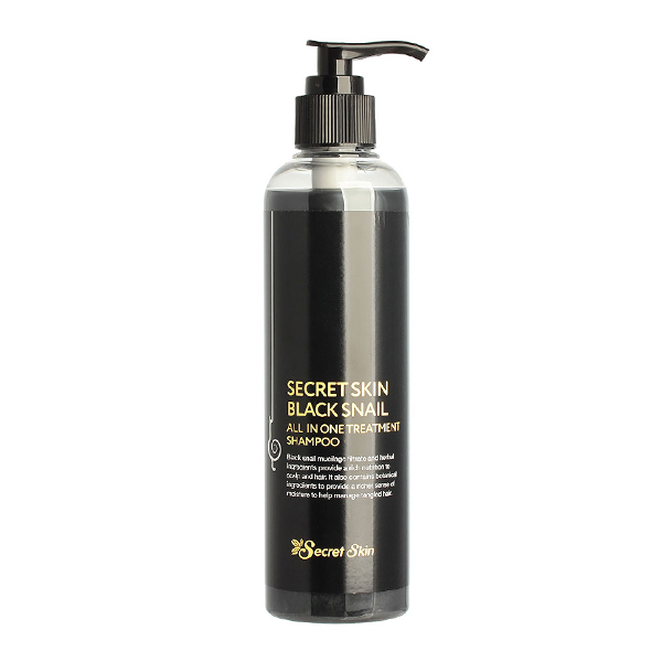 Шампунь для тонких волос с муцином чёрной улитки  Secret Skin Black Snail All In One Treatment Shampoo