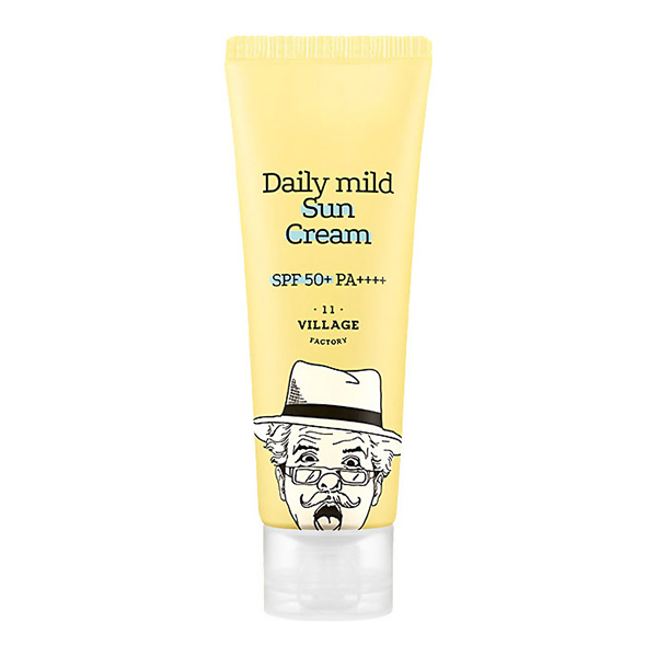 Ежедневный солнцезащитный крем SPF50+ PA++++ VILLAGE 11 FACTORY Daily Mild Sun Cream SPF 50+ PA++++