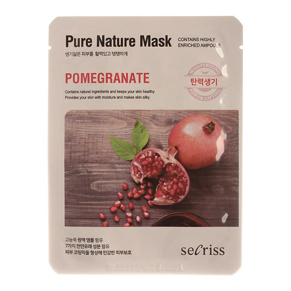 Тканевая маска с гранатом  Anskin Secriss Pure Nature Pomeganate Mask Pack