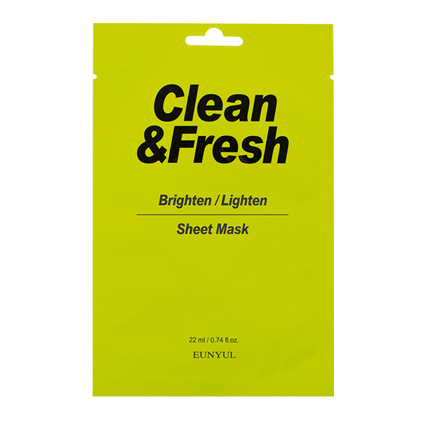 Тканевая маска "Brighten/Ligten" EUNYUL Clean&Fresh Brighten/Ligten Sheet Mask