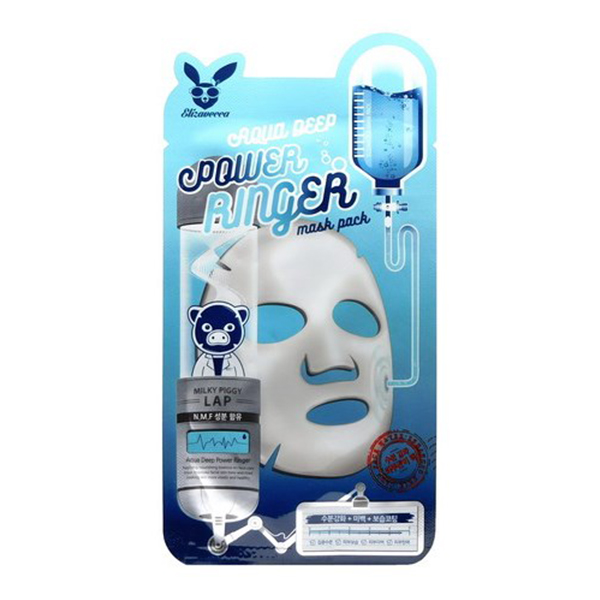 Увлажняющая тканевая маска  Elizavecca Aqua Deep Power Ringer Mask Pack