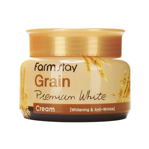 Осветляющий крем с экстрактами злаков  FarmStay Grain Premium White Cream