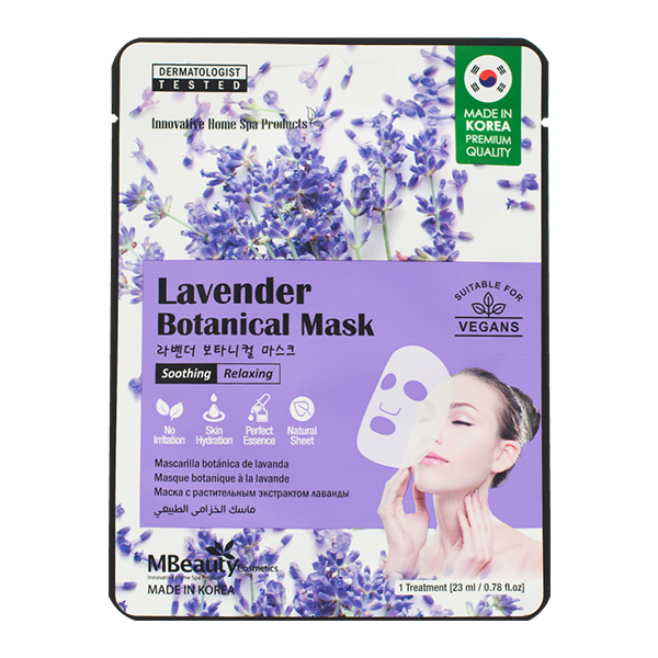 Успокаивающая тканевая маска с лавандой  MBeauty Lavender Soothing & Relaxing Sheet Mask