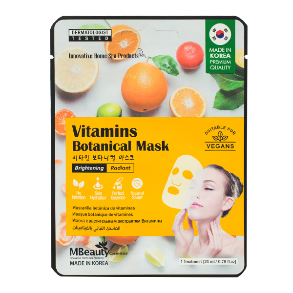 Тканевая маска для сияния кожи  MBeauty Vitamins Brightening & Radian Mask