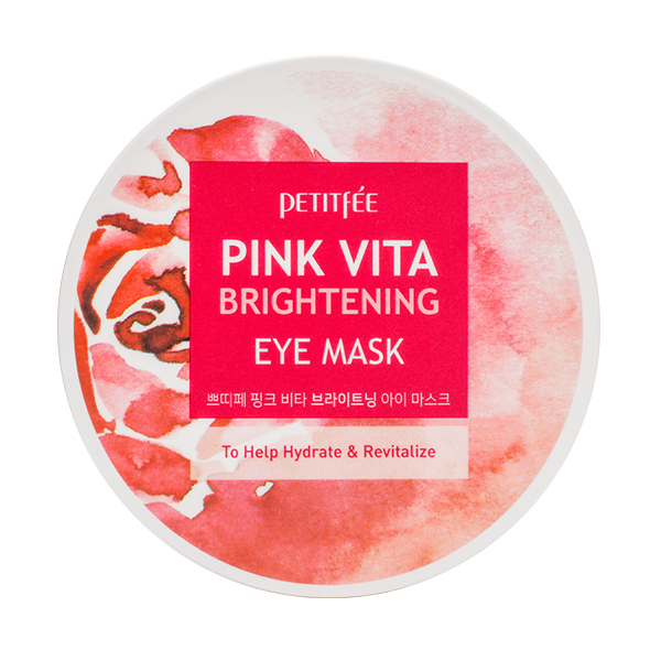 Укрепляющие тканевые патчи для глаз с бета-глюканом Petitfee Pink Vita Brightening Eye Mask 08850498 - фото 1