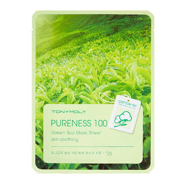 Тканевая маска с зелёным чаем&nbsp; Tony Moly Pureness 100 Green Tea