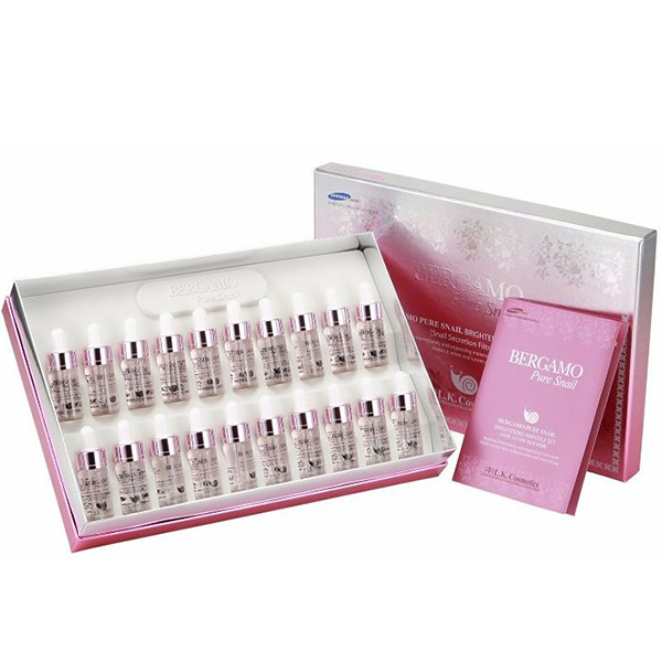 Набор ампульных сывороток с муцином улитки&nbsp; Bergamo Pure Snail Brightening Ampoule Set (20 pcs)