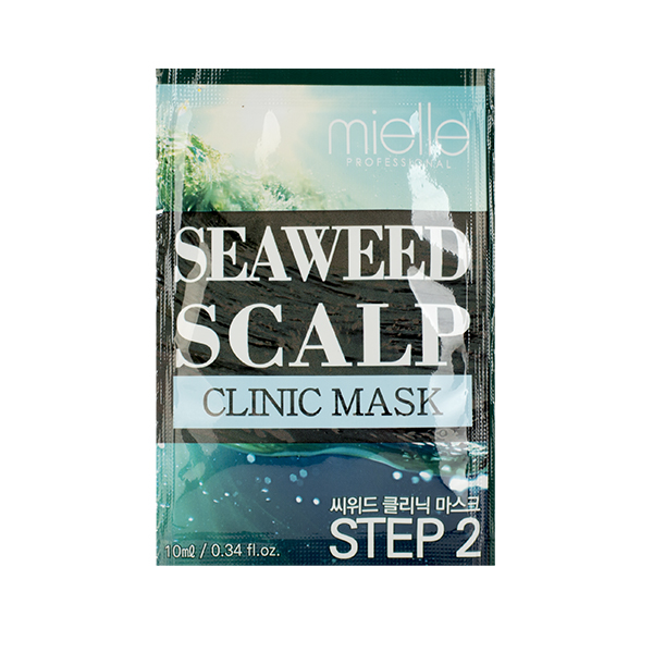 Освежающая маска для жирной кожи головы  Mielle Professional Seaweed Scalp Clinic Mask Pouch