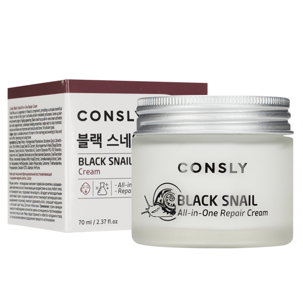 Универсальный крем с муцином улитки  Consly Black Snail All-In-One Repair Cream 23291947 - фото 1
