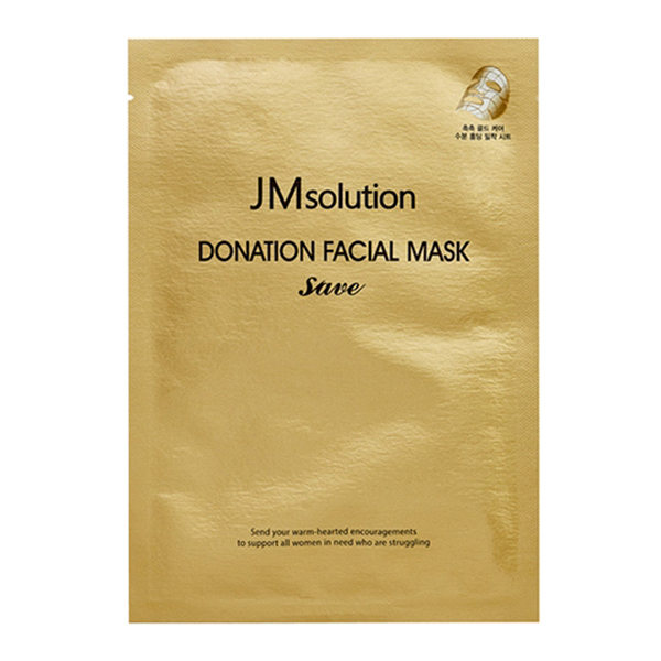 Тканевая маска с коллоидным золотом, гиалуроновой кислотой и пептидами&nbsp; JMSolution Donation Mask Save