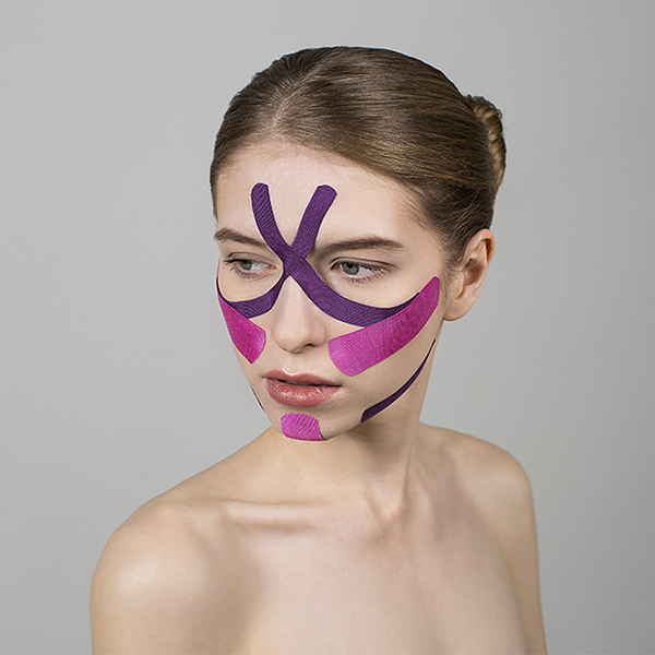 Шёлковый кинезиотейп BBTape Silk Face Pack 2,5см*5м (фиолетовый) 65673005 - фото 5