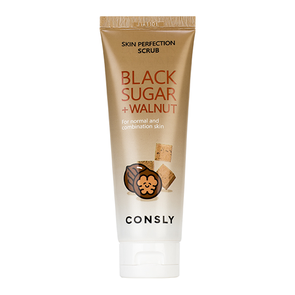 Очищающий скраб на основе чёрного сахара Consly Black Sugar & Walnut Skin Perfection Scrub 23292784 - фото 1