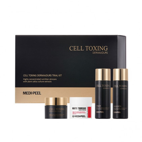 Набор миниатюр для сухой, увядающей кожи  MEDI-PEEL Cell Toxing Dermajours Trial Kit (30*2+10*2ml)