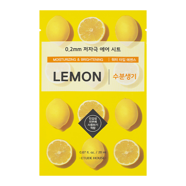 Тканевая маска с экстрактом лимона  Etude House 0.2 Therapy Air Mask Lemon