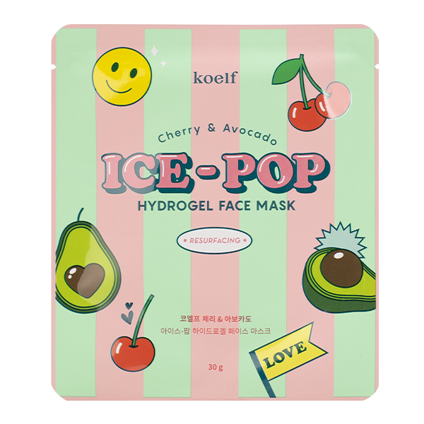 Koelf Ice-Pop Hydrogel Face Mask Cherry & Avocado 08850931