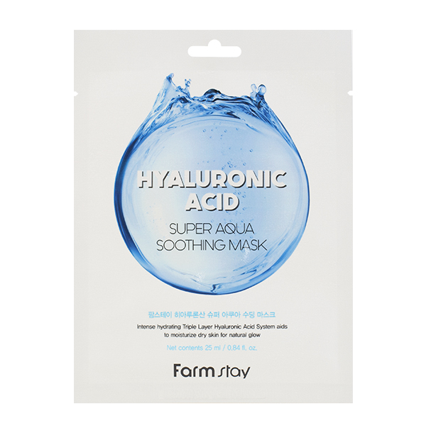 Тканевая маска с гиалуроновой кислотой Farmtay Hyaluronic Acid Super Aqua Soothing Mask