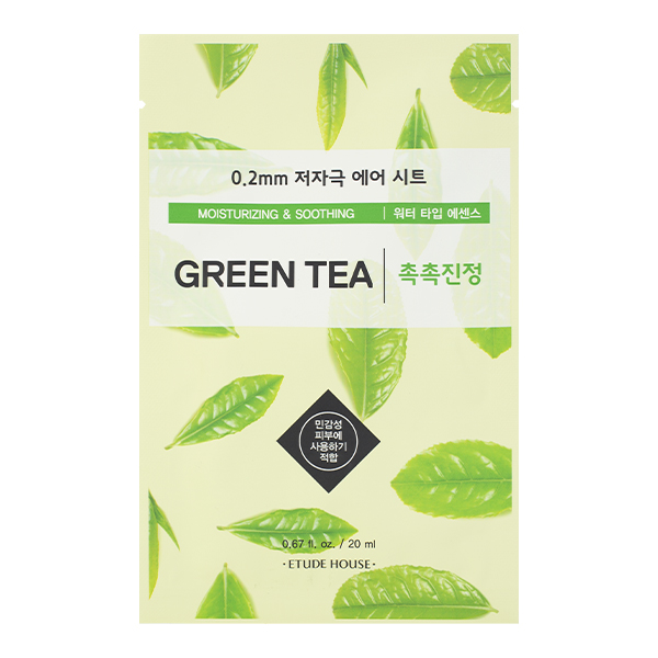 Тканевая маска с зелёным чаем May Island Green Tea Real Essence Mask Pack