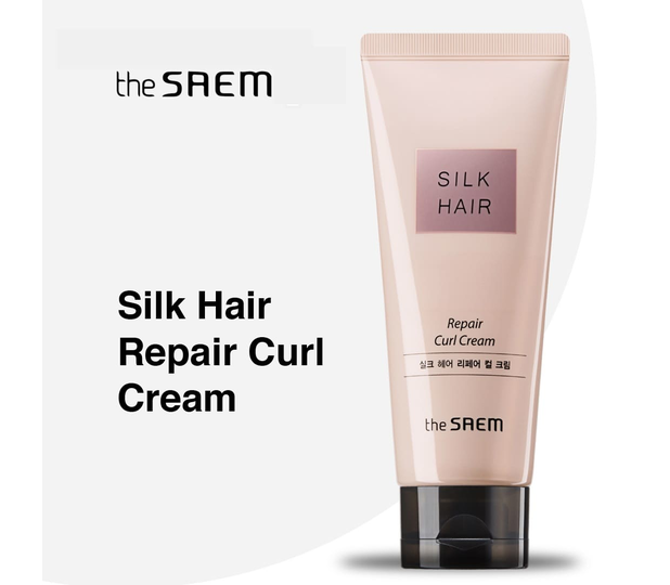Крем-контур для вьющихся волос с маслом арганы The Saem Silk Hair Repair Curl Cream 64170069 - фото 2