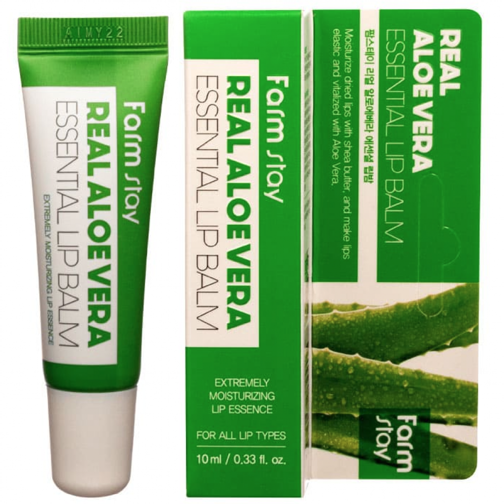Увлажняющий бальзам для губ с алоэ  FarmStay Real Aloe Vera Essential Lip Balm 32883218 - фото 2