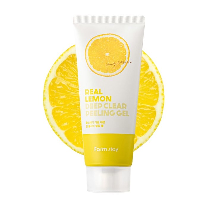 Пилинг-скатка с лимоном  FarmStay Real Lemon Deep Clear Peeling Gel 26959358 - фото 2