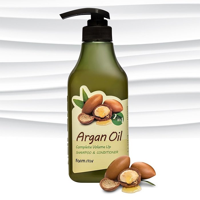 Увлажняющий шампунь+кондиционер с аргановым маслом FarmStay Argan Oil Complete Volume Up Shampoo & Conditioner 95053659