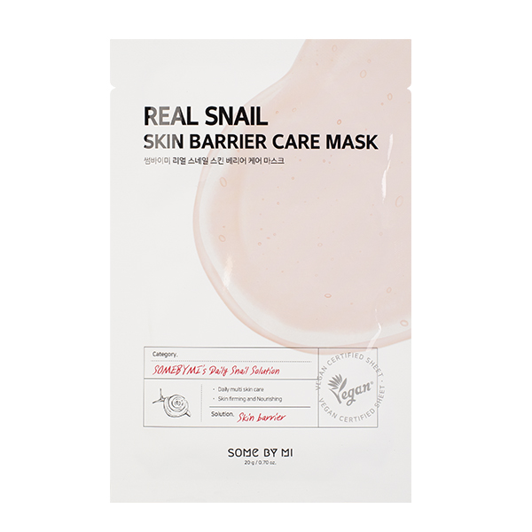 Тканевая маска с муцином улитки  SOME BY MI Real Snail Skin Barrier Care Mask
