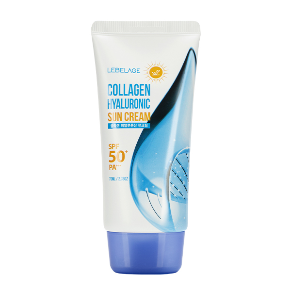 Солнцезащитный крем с коллагеном и гиалуроновой кислотой LEBELAGE Collagen Hyaluronic Sun Cream SPF50+ PA+++