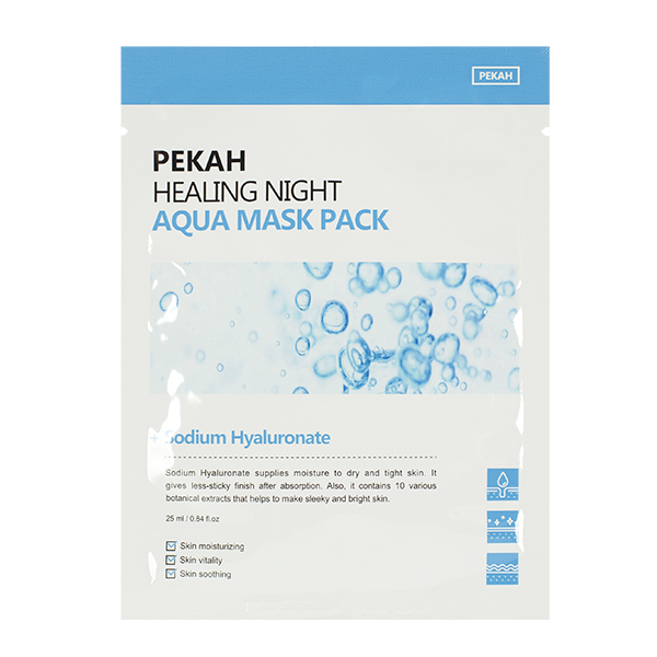 Вечерняя увлажняющая тканевая маска PEKAH Healing Night Aqua Mask Pack
